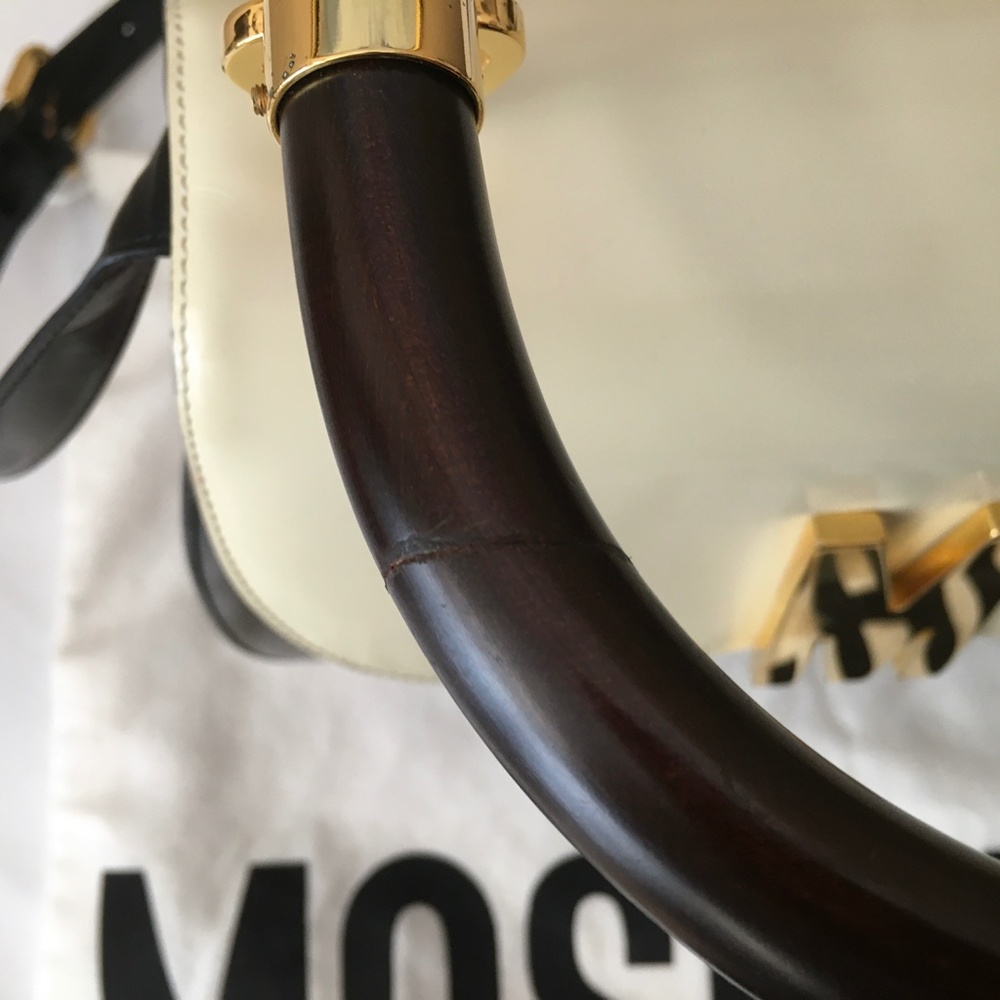 ❤️MOSCHINO❤️ Redwall Tricolor Polished Leather Bag - Picture 15 of 16